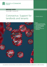 Coronavirus: Support for landlords and tenants: (Briefing Paper Number 08867)